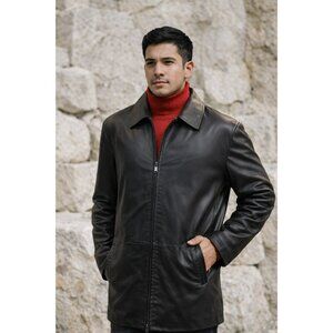 Wilsons Leather Mens Black Jacket 2XLT Thinsulate Ultra Insulated 100% Leather